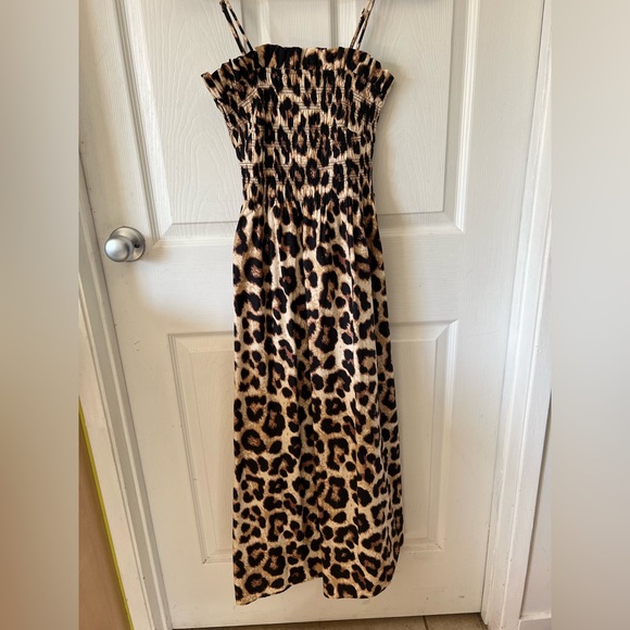 H&M snicker cotton leopard print dress - Picture 4 of 4